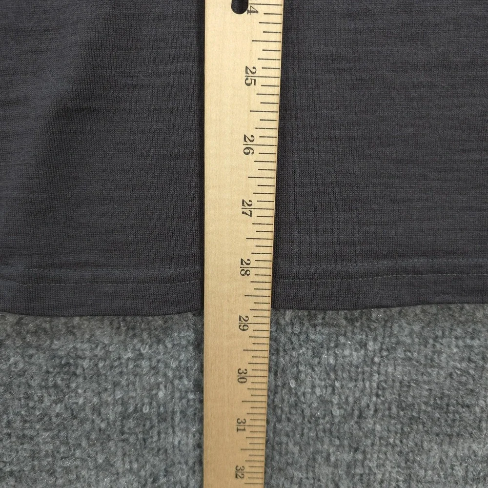 Wild South Shirt Mens Large Gray 1/4 Zip 100% Merino Wool Base Layer Hiking